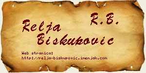 Relja Biskupović vizit kartica